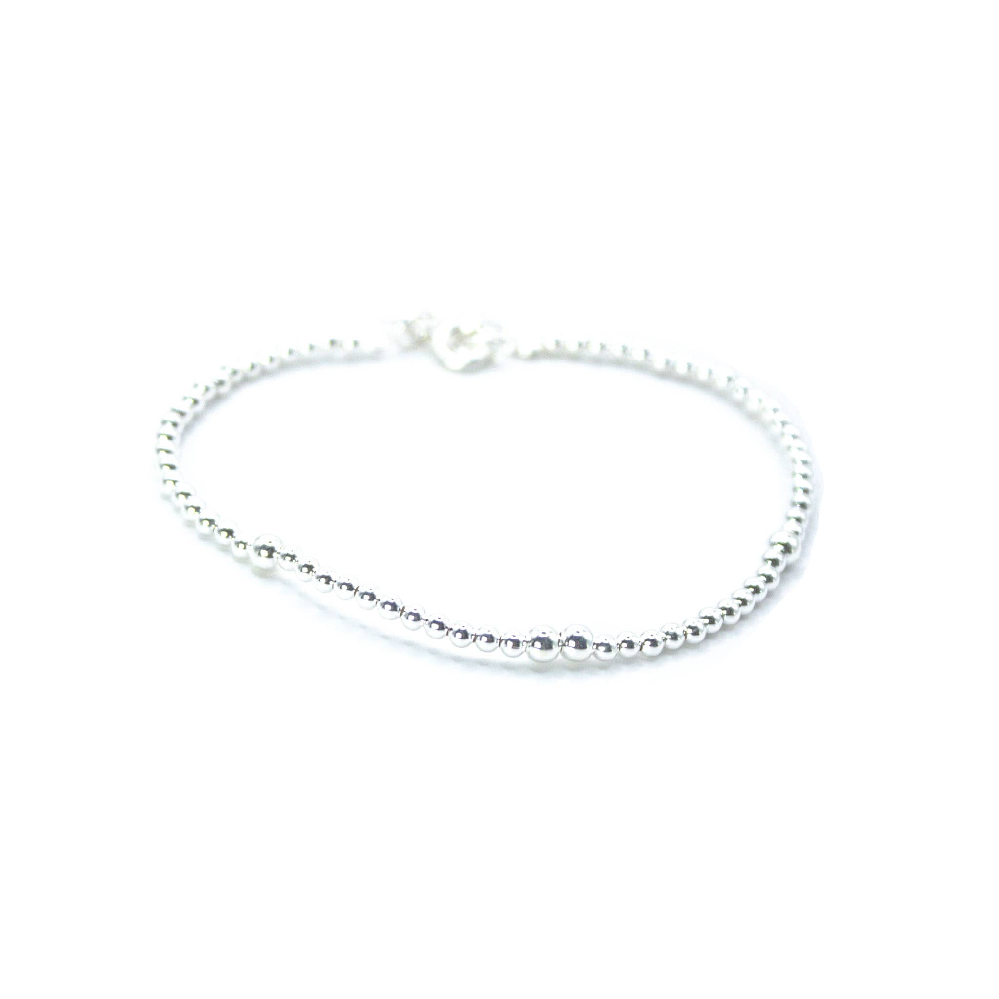 Pulsera Esferas Plateadas Plata 925